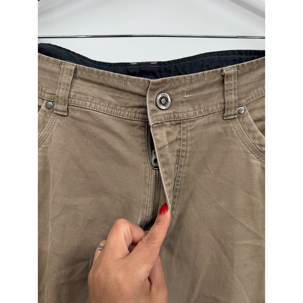Kuhl 38x32 Rydr Pants Mens Khaki Tan Articulated Knee Canvas Workwear Hiking - Picture 4 of 10